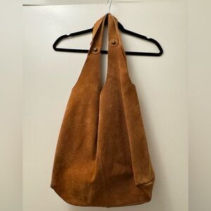 Suede Tan Shoulder Bag